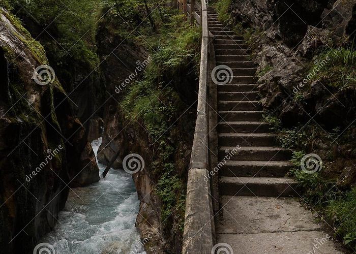 Wimbachklamm Raw Wild Mountain Stream River Gorge Ravine Wimbachklamm Nature ... photo